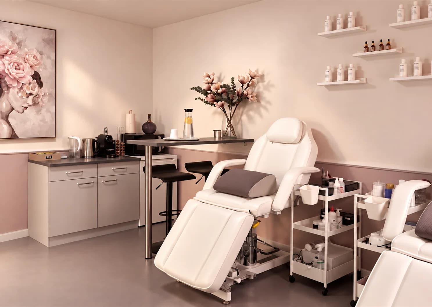 Behandlungsraum im Beauty Salon Île de Beauté in Zürich Enge
